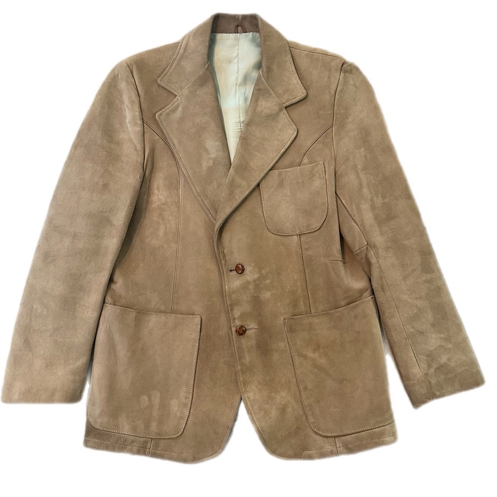 Vintage 70s SKALAR Genuine Suede Sport Coat Jacket • Made in USA • Size 40